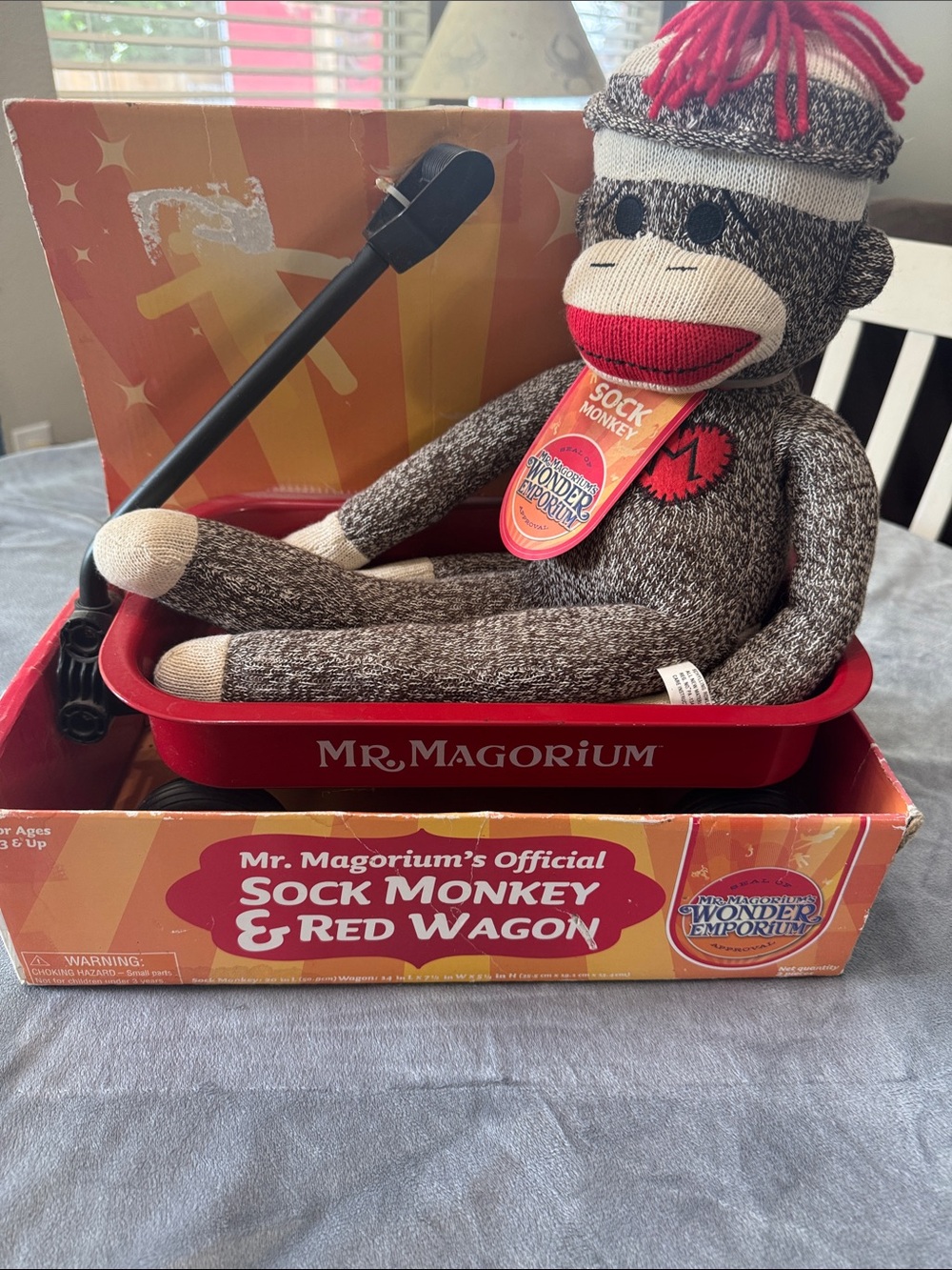 Mr. Magorium's‎ Wonder Emporium Sock Monkey Red Wagon Rare In Original Box Toys